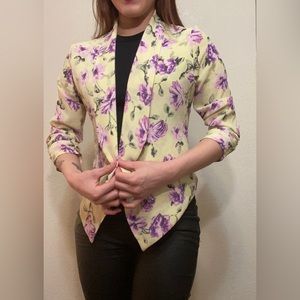 Super cute floral thin blazer! Never been worn. Simple statement piece!